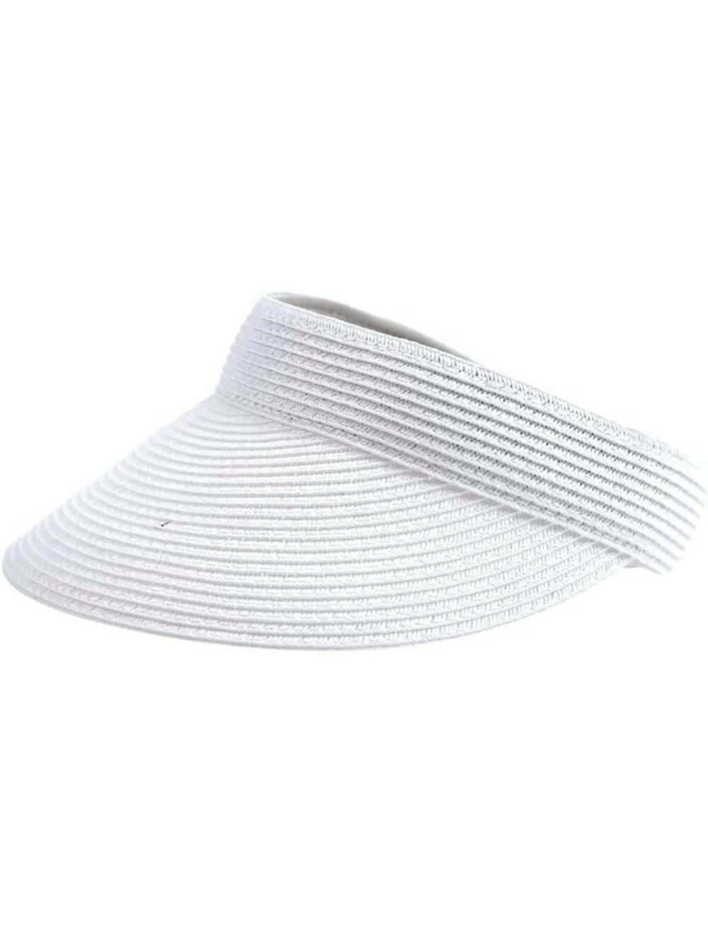 Stylish Women's Mixed Braid Brim Visor with Velcro Closure - Perfect Sun Hat!